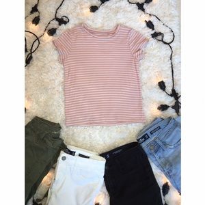 • American Eagle • Striped Short-Sleeve Shirt